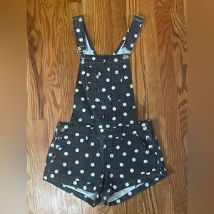 Polka Dot Overall Shorts